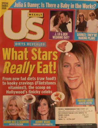 US WEEKLY magazine side cover Issue 400/401 14/21 October 2002