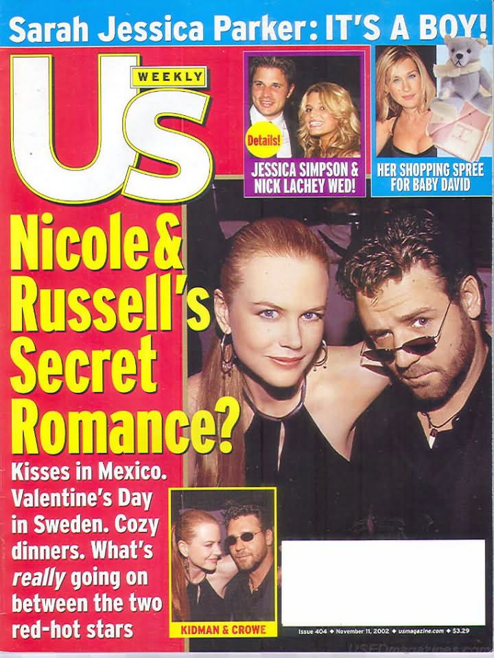 US WEEKLY magazine side cover Issue 404 11 November 2002
