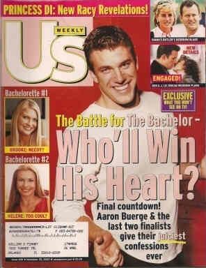 US WEEKLY magazine side cover Issue 406 25 November 2002