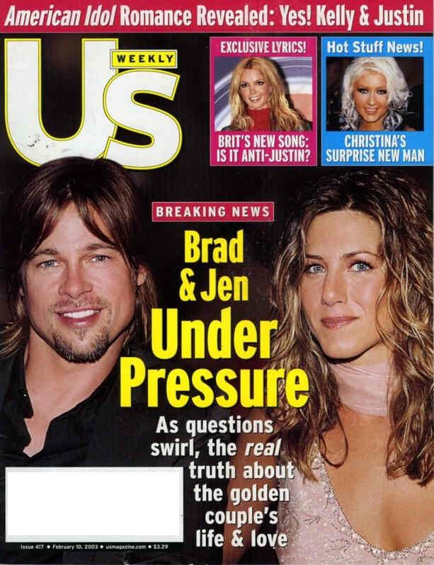 US WEEKLY magazine side cover Issue 417 10 February 2003