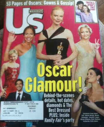 US WEEKLY magazine side cover Issue 425 7 April 2003