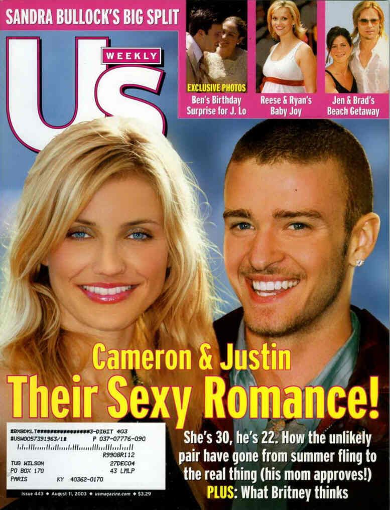US WEEKLY magazine side cover Issue 443 11 August 2003