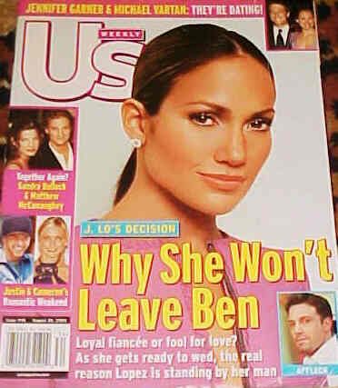US WEEKLY magazine side cover Issue 445 25 August 2003