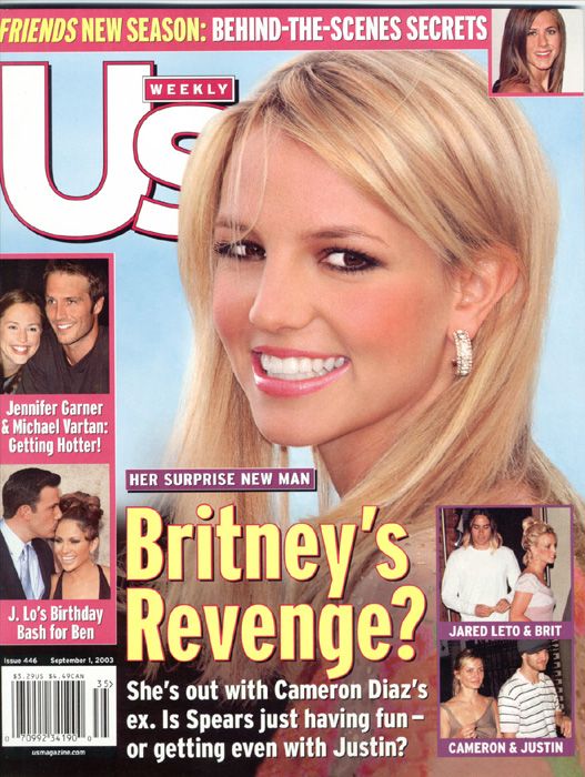 US WEEKLY magazine side cover Issue 446 1 September 2003