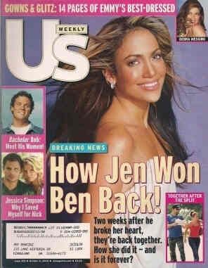 US WEEKLY magazine side cover Issue 451 6 October 2003