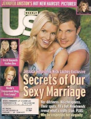 US WEEKLY magazine side cover Issue 454 27 October 2003