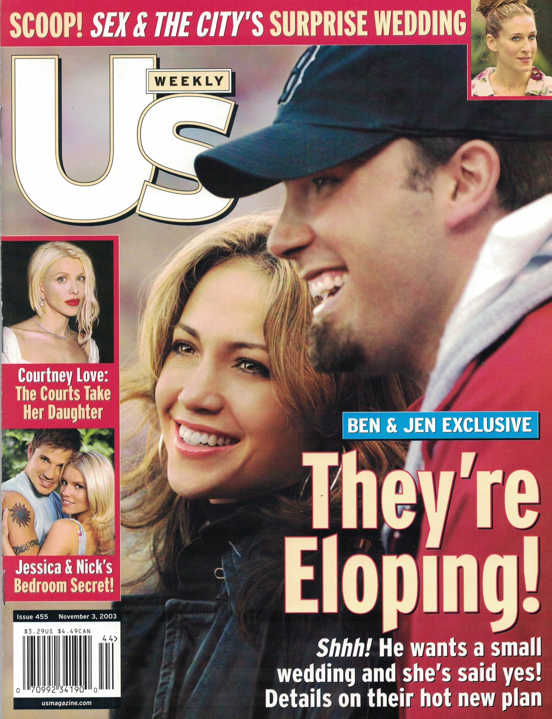 US WEEKLY magazine side cover Issue 455 3 November 2003