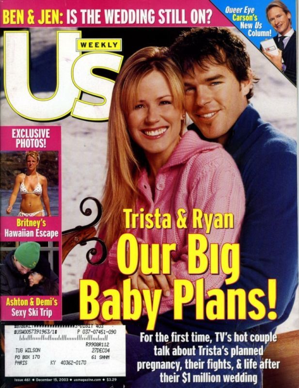 US WEEKLY magazine side cover Issue 461 15 December 2003