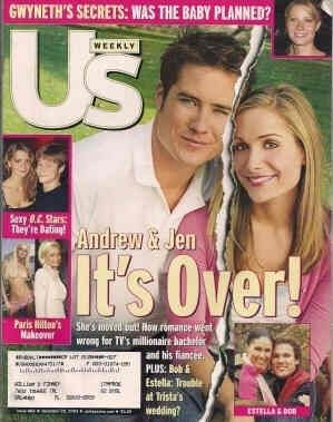 US WEEKLY magazine side cover Issue 462 22 December 2003