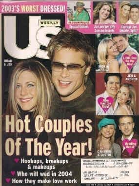US WEEKLY magazine side cover Issue 465 12 January 2004