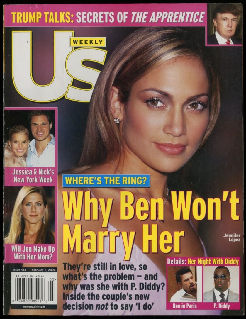 US WEEKLY magazine side cover Issue 468 2 February 2004