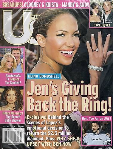 US WEEKLY magazine side cover Issue 476 29 March 2004