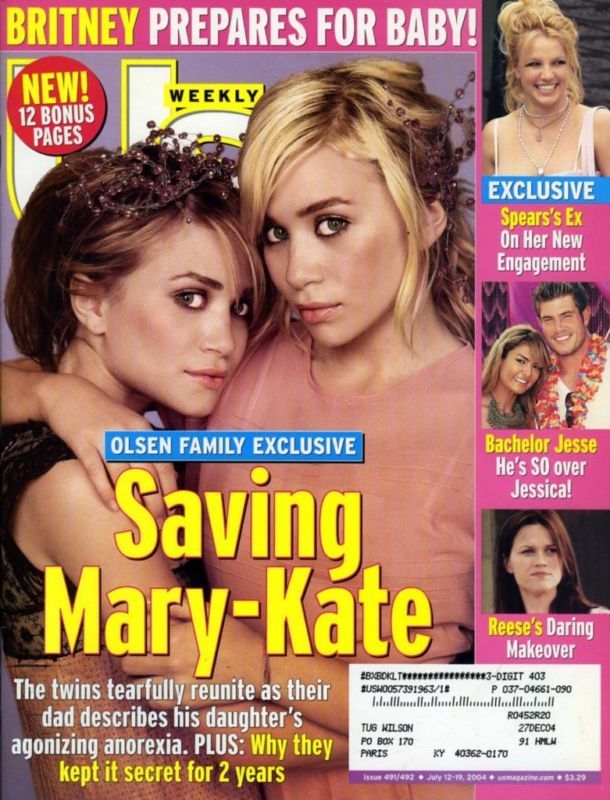 US WEEKLY magazine side cover Issue 491/492 12 July 2004
