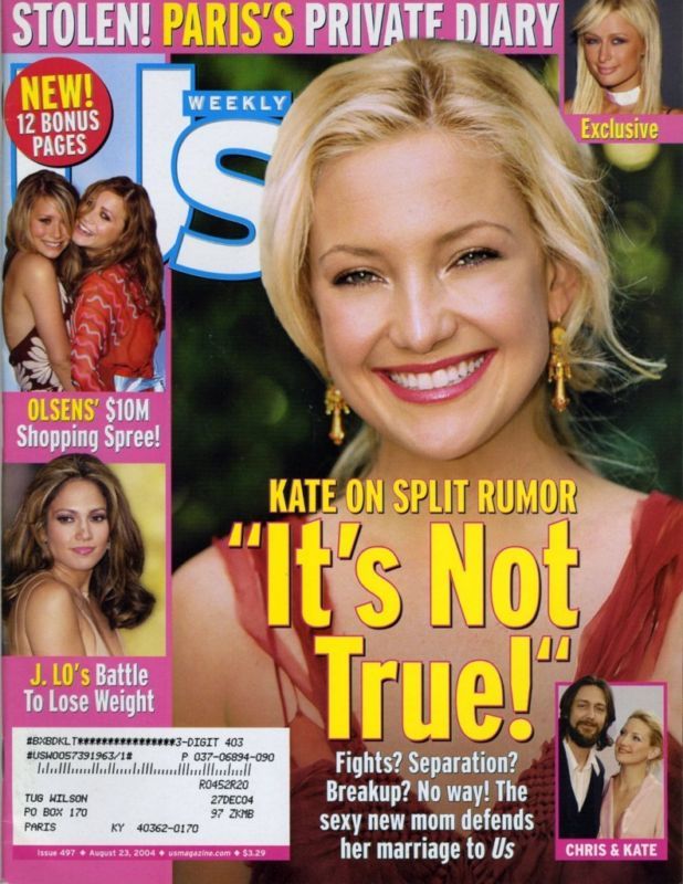 US WEEKLY magazine side cover Issue 497 23 August 2004