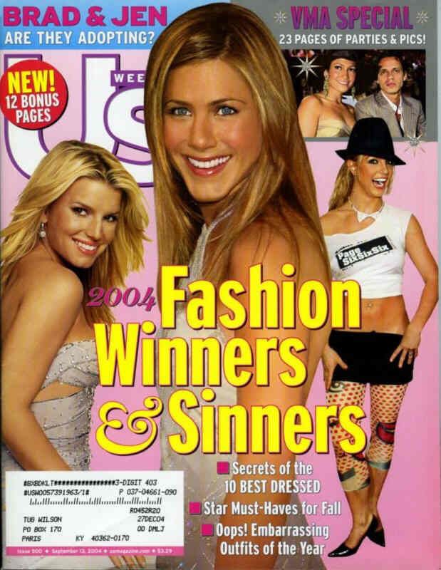 US WEEKLY magazine side cover Issue 500 13 September 2004