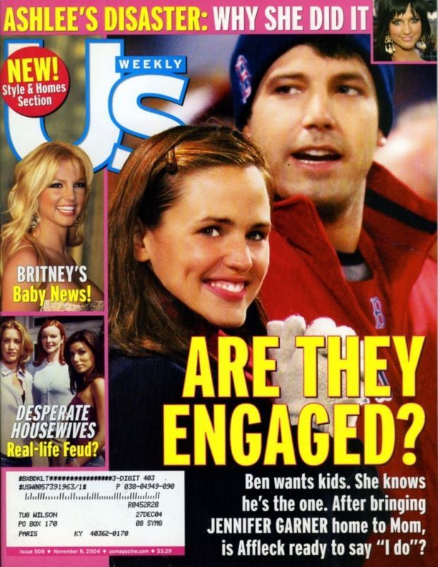 US WEEKLY magazine side cover Issue 508 8 November 2004