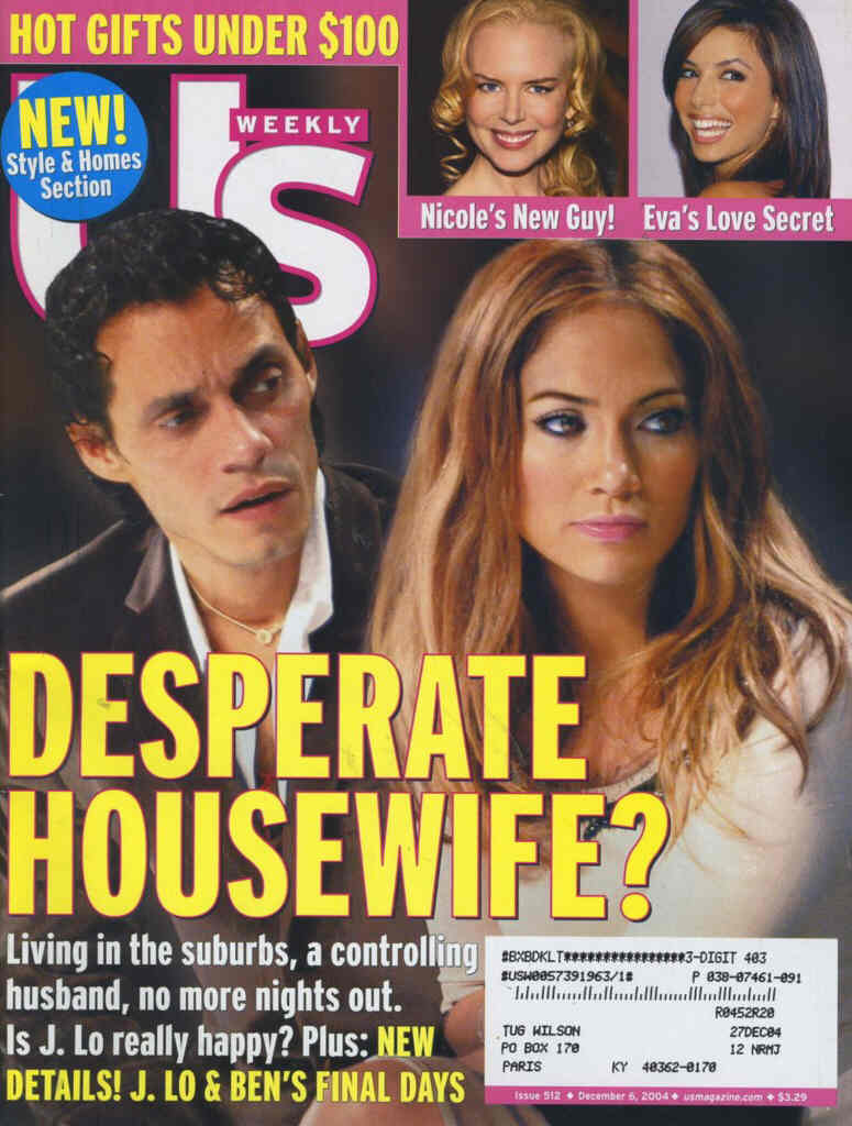 US WEEKLY magazine side cover Issue 512 6 December 2004
