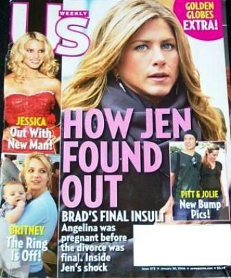 US WEEKLY magazine side cover Issue 572 30 January 2006