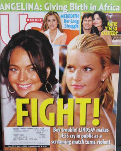 US WEEKLY magazine side cover Issue 584 24 April 2006