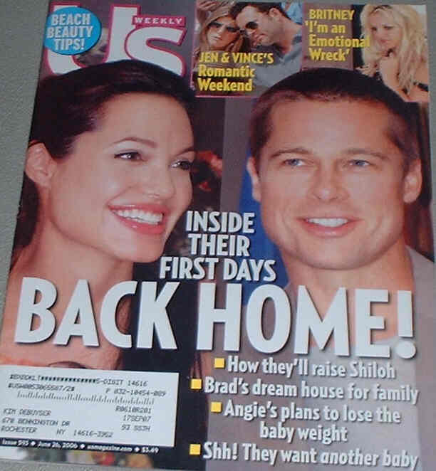 US WEEKLY magazine side cover Issue 593 26 June 2006