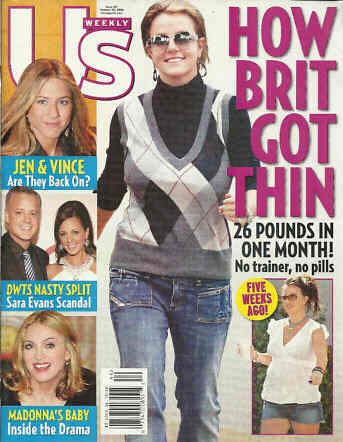 US WEEKLY magazine side cover Issue 611 30 October 2006