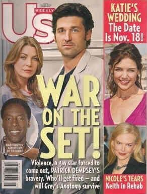 US WEEKLY magazine side cover Issue 612 6 November 2006