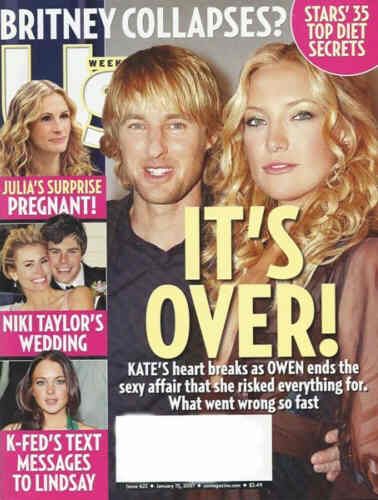 US WEEKLY magazine side cover Issue 622 15 January 2007