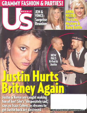 US WEEKLY magazine side cover Issue 628 26 February 2007