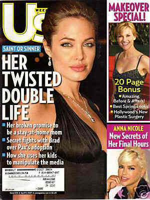 US WEEKLY magazine side cover Issue 634 9 April 2007
