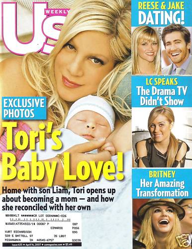 US WEEKLY magazine side cover Issue 635 16 April 2007