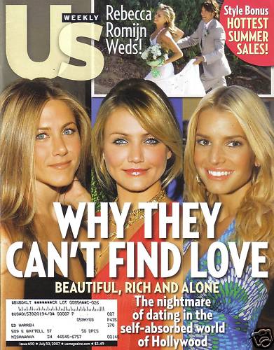 US WEEKLY magazine side cover Issue 650 30 July 2007