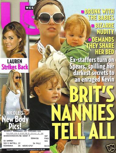 US WEEKLY magazine side cover Issue 654 27 August 2007