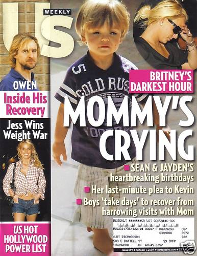 US WEEKLY magazine side cover Issue 659 1 October 2007