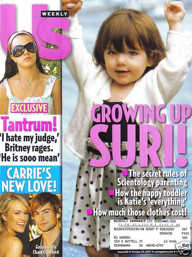 US WEEKLY magazine side cover Issue 663 29 October 2007