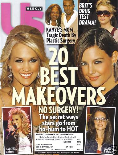 US WEEKLY magazine side cover Issue 667 26 November 2007