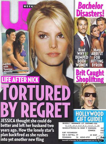 US WEEKLY magazine side cover Issue 669 10 December 2007
