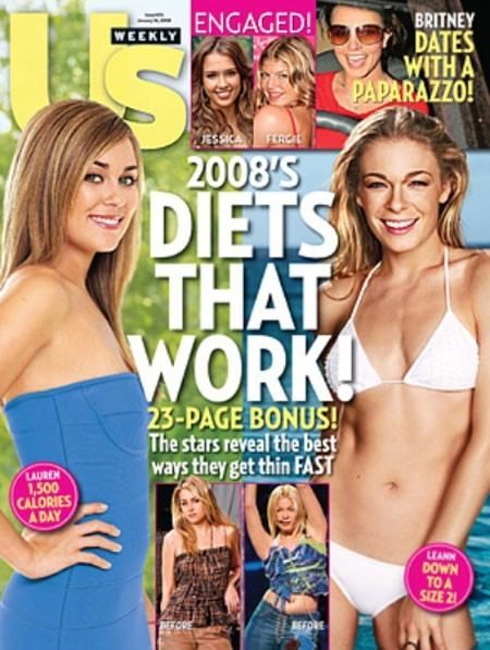 US WEEKLY magazine side cover Issue 674 14 January 2008