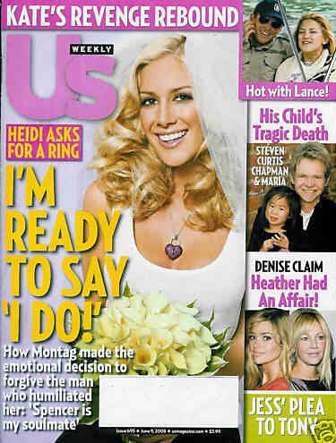 US WEEKLY magazine side cover Issue 695 9 June 2008