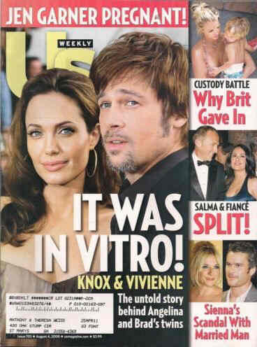 US WEEKLY magazine side cover Issue 703 4 August 2008