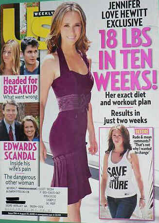 US WEEKLY magazine side cover Issue 706 25 August 2008
