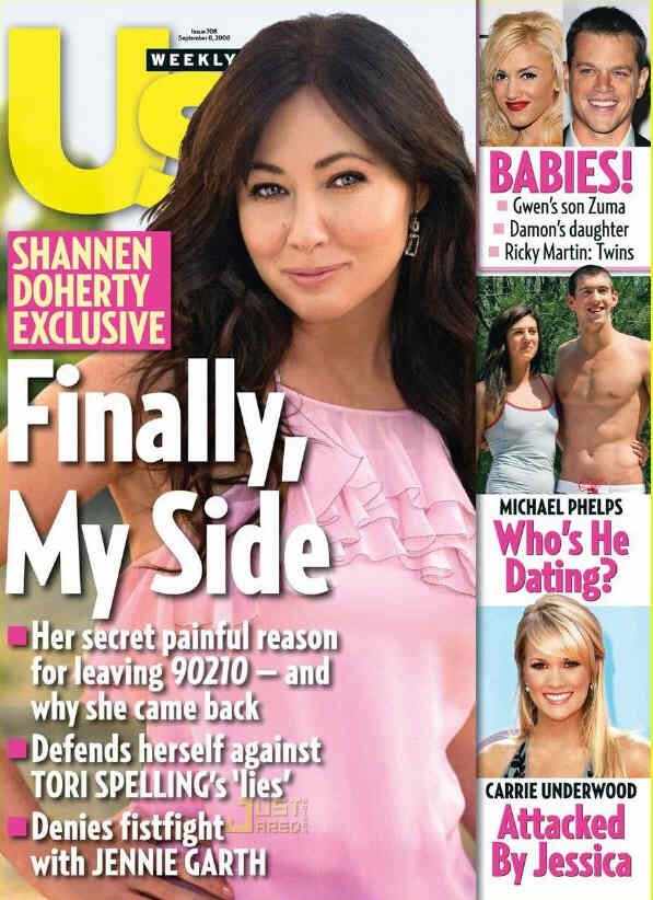 US WEEKLY magazine side cover Issue 708 8 September 2008
