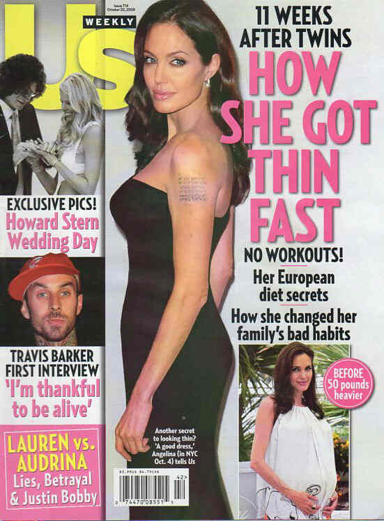 US WEEKLY magazine side cover Issue 714 20 October 2008