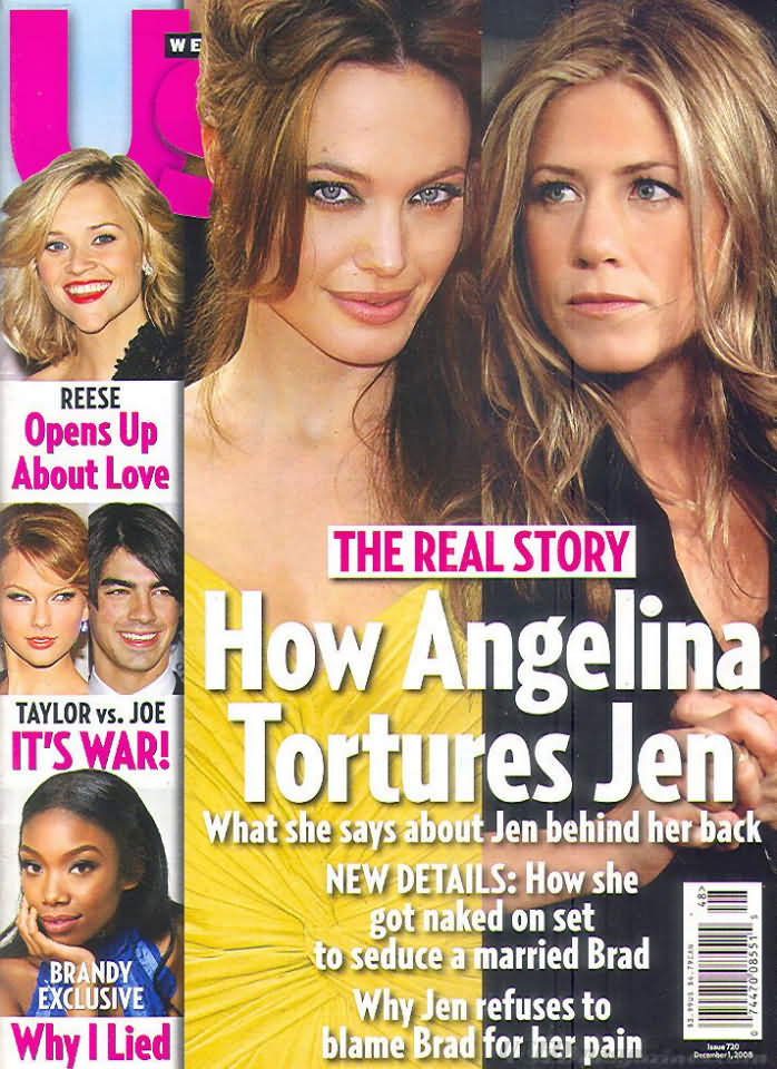 US WEEKLY magazine side cover Issue 720 1 December 2008