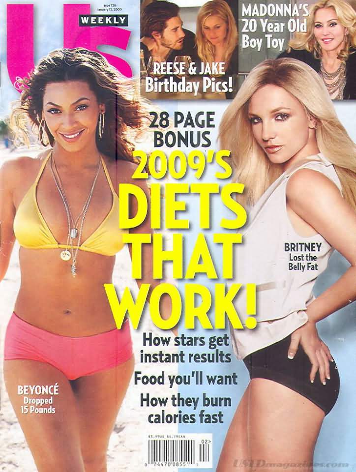 US WEEKLY magazine side cover Issue 726 12 January 2009