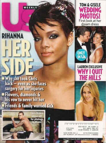 US WEEKLY magazine side cover Issue 735 16 March 2009
