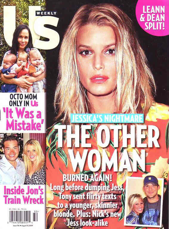 US WEEKLY magazine side cover Issue 756 10 August 2009