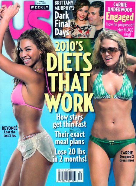US WEEKLY magazine side cover Issue 778 11 January 2010