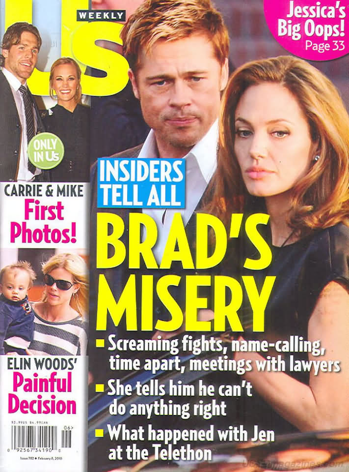 US WEEKLY magazine side cover Issue 782 8 February 2010