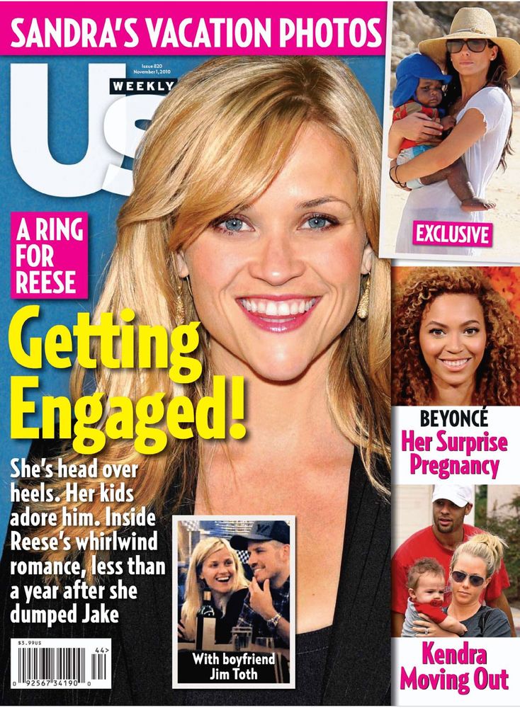 US WEEKLY magazine side cover Issue 820 1 November 2010