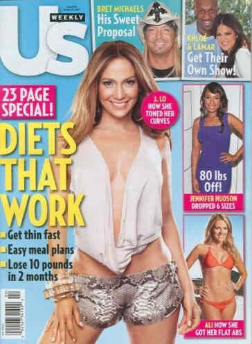 US WEEKLY magazine side cover Issue 830 10 January 2011